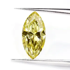 wuzhou factory price synthetic zircon gems USA yellow marquise cut cubic zirconia stones