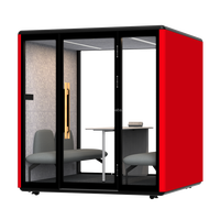 Cabine insonorisée modulaire moderne en alliage d'aluminium avec éclairage LED pour l'école, la maison ou le bureau - Conception isolée, garantie de 5 ans