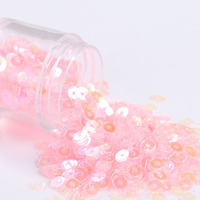 Paillettes rondes en PVC transparent mat irisé de 2 à 6 mm, 20 g, en vrac, pour accessoires de bricolage faits à la main – Vente en gros