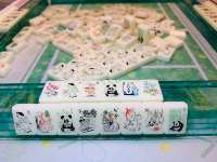 Juego de Mahjong Americano de 160 Piezas, Diseño Creativo de Dibujos Animados, Grabado e Impreso en Lucite, Estilo USA