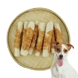 Aliments pour chiens Rouleaux de poulet expansés Snacks pour chiens Aliments biologiques pour chiens Produits pour animaux de compagnie