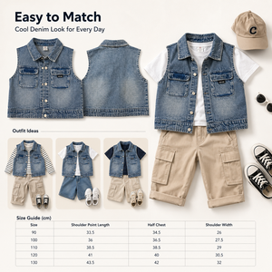 MZJ 2026 Gilet Décontracté Garçon 78,3% Coton Viscose Mélangé Veste <span class=keywords><strong>Sans</strong></span> Manches Douce Respirante Gilet de Boutique pour Enfants Vêtements pour Enfants - Product Image 4