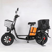 Vélo cargo électrique OEM 16 pouces 60V 30Ah/40Ah avec batterie au lithium sans balais 1000W/1200W pour livraison de repas