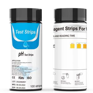Résultats très précis en quelques secondes Bandes de <span class=keywords><strong>test</strong></span> de <span class=keywords><strong>pH</strong></span> en une étape pour l'urine et la salive (4,5-9,0) 100 unités <span class=keywords><strong>PH</strong></span> 0-14 - Product Image 5