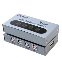 DTECH-conmutador de Audio y vídeo de alta calidad, dispositivo USB de 4 puertos, interruptor de compartir táctil, USB 2,0