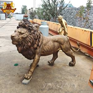 Decoración de jardín interior al aire libre gran latón Tigre bronce Tigre estatua leopardo estatua animal estatua gran oferta - Product Image 6