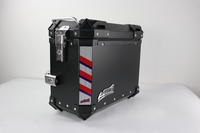 Vente en gros de boîtes à bagages latérales pour moto JPAD, 45L, noir, en alliage d'aluminium, sac de transport, boîte de rangement, coffre, garantie 1 an