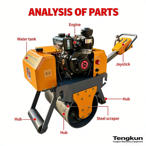 Penjualan Mesin Pemadat Jalan Hidrolik Drum Tunggal Bergetar Bermesin Diesel Langsung dari Pabrik - Product Image 4