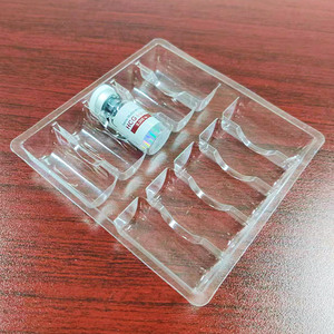 พร้อมส่ง RTS ถาดพลาสติกสีขาวแบบสองช่องสำหรับขวด HGH ขนาด 2 มล. และ 3 มล. บรรจุได้ 2 ขวด - Product Image 2