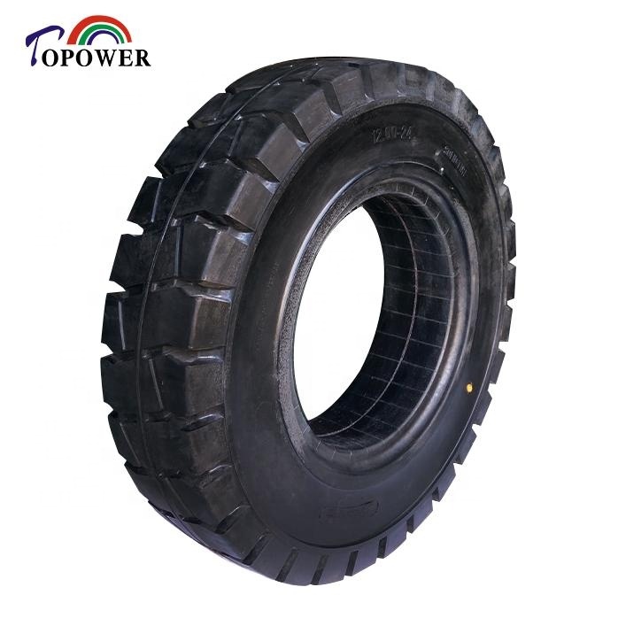 12.00-24 Forklift Industrial Trailer slip Steering Loader Remote Control Loader Wheel Loader Manlift Solid Rubber Tires
