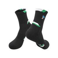 Chaussettes de sport mi-épaisses en coton respirant, chaussettes de football professionnelles brodées pour hommes