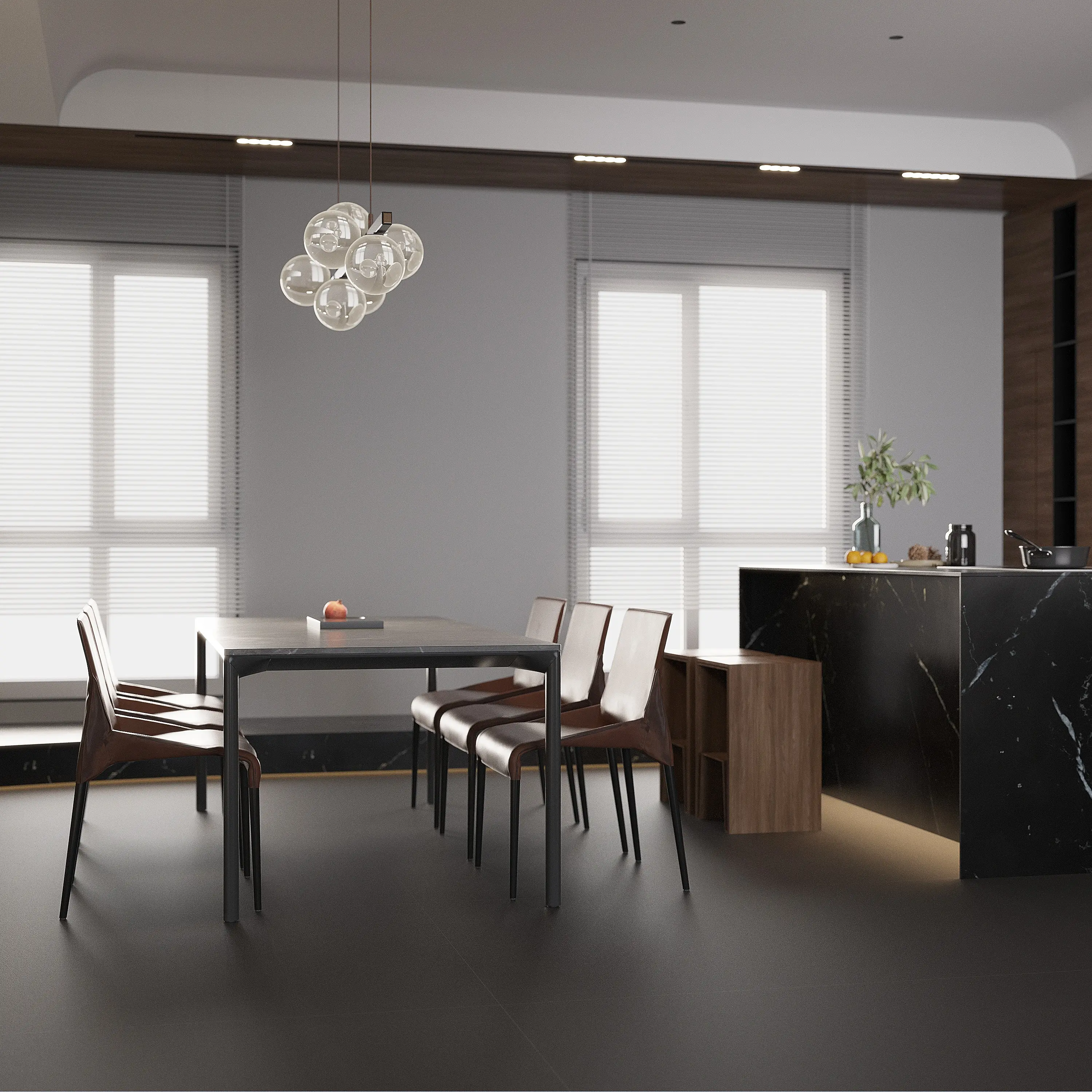 Azulejos de cerámica negra pura de fábrica Foshan, roca mixta de un solo lado para dormitorio, paisaje, salón, pared Interior, aplicación