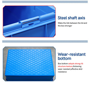 MFTLONG Tote Container Storage Stackable <strong>Crate</strong> Wholesale <strong>Crate</strong> Price <strong>Plastic</strong> Heavy Duty <strong>Plastic</strong> Box Solid Box <strong>Attached</strong> <strong>Lid</strong> Tote - Product Image 4