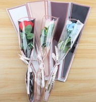 Tas Buket Mawar Tunggal Khmer dengan Lapisan Plastik OPP Tahan Air untuk Bahan Kemasan Bunga Hari Valentine - Tas Buket