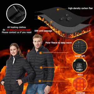 Vente en gros de vestes <span class=keywords><strong>chauffantes</strong></span> à capuche 21 zones pour hommes, coupe-vent, vêtements d'extérieur pour motos, veste chauffante électrique intelligente - Product Image 4