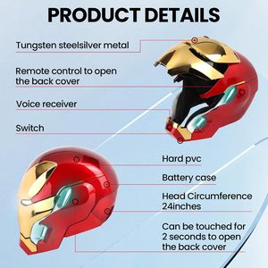 Casco de <span class=keywords><strong>Iron</strong></span> <span class=keywords><strong>Man</strong></span> MK50 con Comando de Voz, Máscara de Superhéroe Usable, Gran Venta - Product Image 3