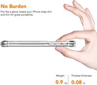 Étui de téléphone avec fente pour carte, étui de téléphone portable transparent en TPU avec porte-cartes de crédit pour Apple iPhone 13 Mini 13 Pro Max