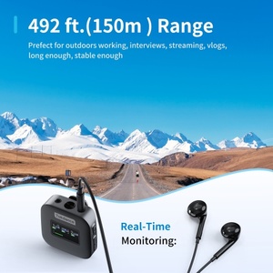 Microphone à condensateur sans fil 2,4 G à fixation magnétique double mode, suppression du bruit, professionnel, TDS8, boucle en temps réel - Product Image 6