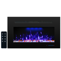 Cheminée électrique Luxstar 36 pouces, chauffage décoratif, flamme LED, bruit de bois qui brûle, télécommande, vente en gros pour la maison, décoratif