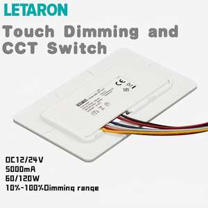 Interruttore Sensore Touch LETARON DC 12V/24V 5A 60/120W IP20 Certificato TUV/CE, Portata di Rilevamento 0-3m, CCT Regolabile, Materiale PC per Specchio - Product Image 1