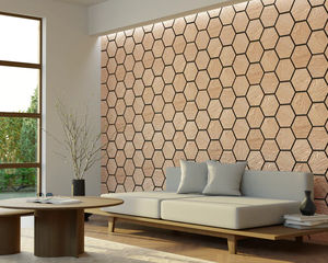 Panneau mural acoustique insonorisant moderne hexagonal, populaire, décoratif, bloquant le son - Product Image 2