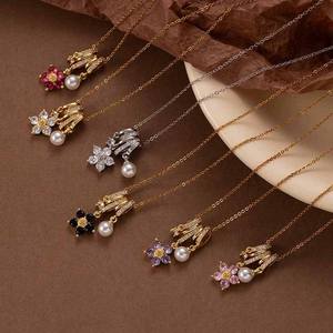 DAIHE el yapımı ince Charm kolye kakma zirkon püsküller altın kaplama paspayı kristaller ile Trendy DIY moda takı aksesuar - Product Image 1