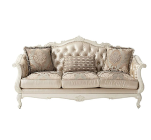 Canapés sectionnels <span class=keywords><strong>de</strong></span> salon <span class=keywords><strong>de</strong></span> style victorien pour hôtel et villa, en cuir rose gold et blanc nacré, ensemble <span class=keywords><strong>de</strong></span> canapés <span class=keywords><strong>de</strong></span> <span class=keywords><strong>luxe</strong></span> <span class=keywords><strong>de</strong></span> style européen, design italien - Product Image 6