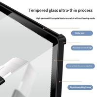 Panneau lumineux LED mural multifonctionnel sur mesure en verre trempé avec boîte à lumière extractible pour affichage publicitaire