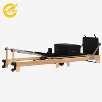 Machine de Pilates pliable et durable avec cadre en bois massif, lit multifonctionnel pour entraînement de yoga et renforcement du tronc, idéal pour la maison et le studio, pour le remodelage corporel