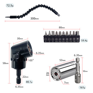 Yunbei Yb Multi Tool <b>Set</b> 21pc 892g With Flexible Shaft Extension Bars <b>Screwdriver</b> <b>Bits</b> For Diy Repair - Product Image 3