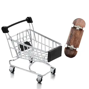 Küçük Mini alışveriş sepeti süpermarket Handcart alışveriş çocuklar Metal alışveriş sepeti oyuncak