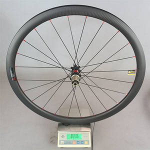 Set Ruote da Strada UCI Disc 24-28H 25X50mm Cerchio in Carbonio Clincher 3k Stwill con Mozzo D411/D412 Nippli Esterni Rossi DT-50c - Product Image 5