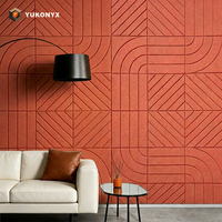 Panneau acoustique sculpté CNC 1200x2400mm, haute densité, rainures en V, feutre polyester, écologique, NRC 0.8 pour salon et chambre