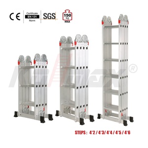 Hot bán nhôm hợp kim gấp thang an toàn khóa Bước Nhỏ gọn Gấp thiết kế kollmax chuyên nghiệp Thang cho kho mái - Product Image 1