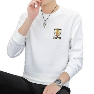 Pull jacquard classique pour homme, automne-hiver, à manches longues, coupe ample, avec logo de marque tendance - Product Image 3