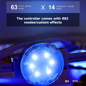 مصباح نقطة إضاءة ليد قابل للتحكم RGBW IP68 DMX512 لمتنزه الملاهي والكرنفال الدائم - Product Image 2