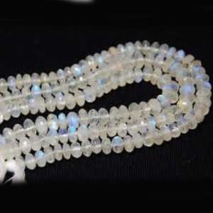 Cuentas Redondas de Piedra Lunar Arcoíris de Color Blanco, Certificadas por Terceros, para Diseño de Moda y Elaboración de Joyería con Piedras - Product Image 2