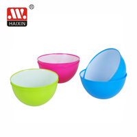 Ensemble de saladiers en plastique bicolore de 0,7 L, saladiers de petite taille