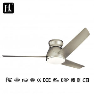 Ventilador de Techo LED Moderno de Hierro de 52 Pulgadas con 3 Aspas y Luz, Control Remoto DC, Lámpara de Techo de Perfil Bajo para Sala de Estar - Product Image 5