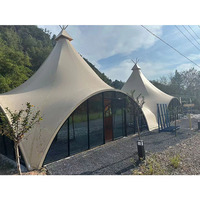 2024 yunshang extérieur luxe verre hôtel Glamping Safari tente avec salle de bain pour Eco Resort Tented Lodge