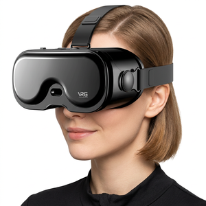 Casque de réalité virtuelle VRG en plastique noir, design moderne, portable, produit électronique promotionnel - Product Image 2