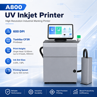 Impresora Industrial de Inyección de Tinta Piezoeléctrica UV de 600DPI, Alta Resolución, Códigos QR de Datos Variables, Tinta Blanca, Máquina de Codificación de Fechas de Lote