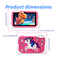 Nouvelle Tablette Enfant 7 Pouces Couleurs Vives Portable HD Quad Core Processeur MTK 2 Go Mémoire 32 Go Stockage Android 12 Éducative Wi-Fi