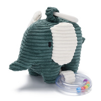 Jouet éléphant en peluche rayé en velours côtelé, poupée amusante à câliner, compagnon de sommeil, cadeau d'anniversaire 12*20cm pour les enfants de 2 à 4 ans