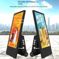 Schermo LED P2.5 a Batteria con Ruote Mobili per Pubblicità in Ristoranti
