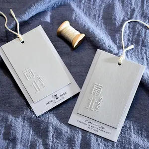 럭셔리 중국 새로운 디자인 브랜드 맞춤형 종이 걸이 양면 인쇄 의류 의류 태그