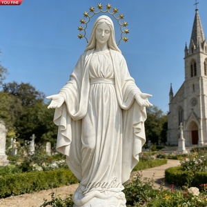 YOUFINE Estatua <span class=keywords><strong>de</strong></span> Nuestra Señora <span class=keywords><strong>de</strong></span> <span class=keywords><strong>Guadalupe</strong></span> Tallada a Mano en Mármol Blanco, Escultura Religiosa para Iglesia y Jardín - Product Image 6