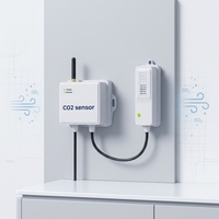 Sensor Industri Pertanian CIPPUS COL200 IP68, Pemancar Kualitas Udara CO2, Suhu, dan Kelembapan, DC24V, Alarm Suara dan Cahaya