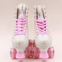 Patins à roulettes Dreamy Unicorn High Top, base lumineuse LED, roues en PU avec lumière