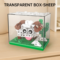 Juego de bloques de construcción de ovejas personalizadas OEM de PUNGROW para niños, bloques para mascotas, serie bonita, Material ABS, juguete, ladrillos de animales ensamblados en 3D